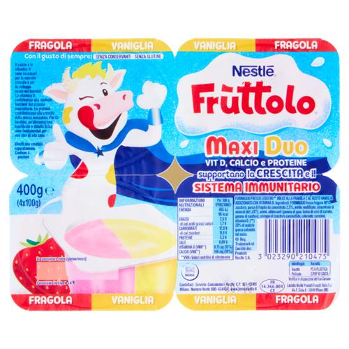 NESTLÉ FRUTTOLO Maxi Duo Fragola - Vaniglia 4x100g