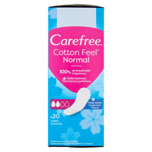 Carefree Cotton Feel* Normal Fragranza Fresca Salvaslip 20 pz