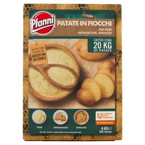 Pfanni Patate in Fiocchi per Purè, Impanature, Gnocchi 4 Kg