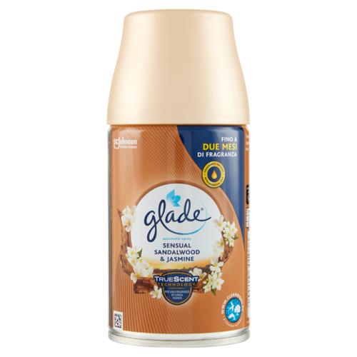 Glade Automatic Spray Ricarica, Profumatore per Ambienti, Fragranza Sensual Sandalwood&Jasmine 269ml