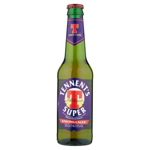 TENNENT'S SUPER Birra strong lager doppio malto bottiglia 33cl