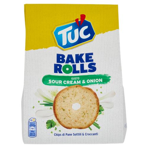 Tuc Bake Rolls, Chips di Pane Sottile e Croncante al Gusto Panna Acida e Cipolla 150 g