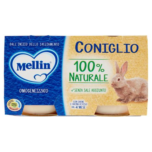 Mellin Coniglio 100% Naturale Omogeneizzato 2 x 120 g