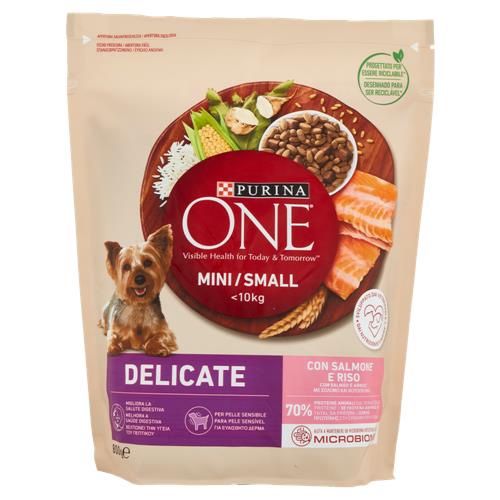 PURINA ONE Mini/Small Delicate Salmone e Riso 800 g