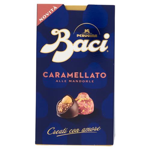 BACI PERUGINA Caramellato alle Mandorle Cioccolatini Fondenti ripieni al Gianduia Scatola 200g