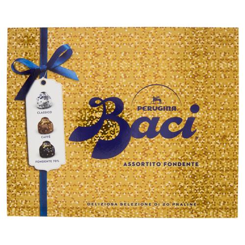 BACI PERUGINA Assortito Cioccolatini ripieni al Gianduia Scatola Regalo Natale Fondente 250g