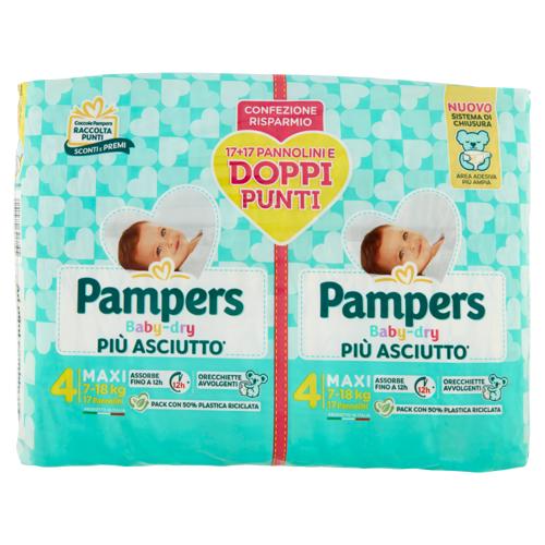 Pampers Baby-dry Maxi 17 + 17 pz