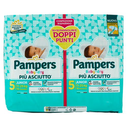 Pampers Baby-dry Junior 16 + 16 pz