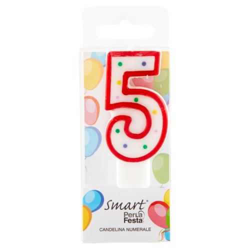 Smart PerLa Festa Candelina Numerale 5 1 pz