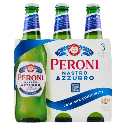 Peroni Nastro Azzurro Birra 3 x 33 cl