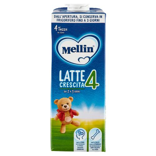 MELLIN 4 - Latte di Crescita Liquido, dal 24° mese compiuto al 36°, Fonte di Ferro, 1L