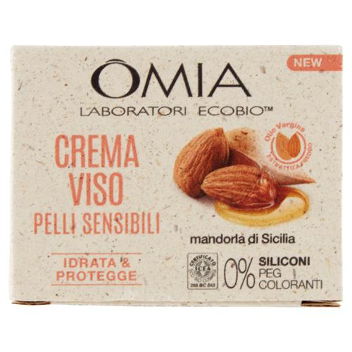 Omia Laboratori Ecobio Crema Viso Pelli Sensibili mandorla di Sicilia 50 ml