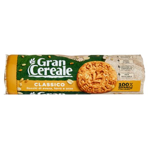 Gran Cereale Biscotti Gran Cereale Classico Fiocchi di Avena Farro Orzo Tubo 250 g