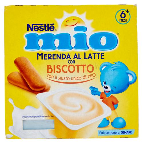 NESTLÉ MIO Merenda al Latte Biscotto 4 vasetti da 100 g
