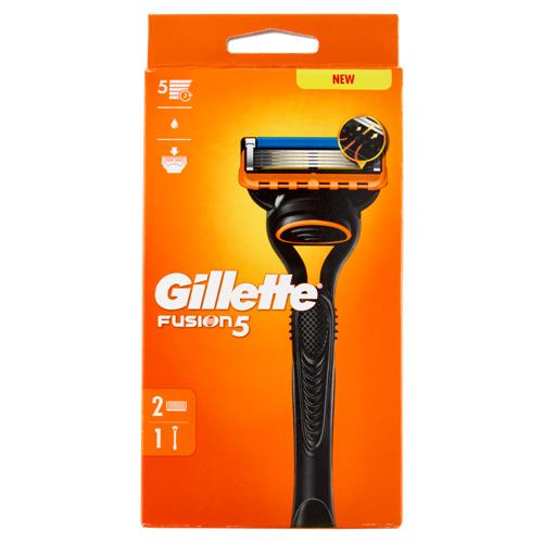 Gillette Fusion5 Rasoio da Uomo a 5 Lame, 1 Manico + 2 Lamette