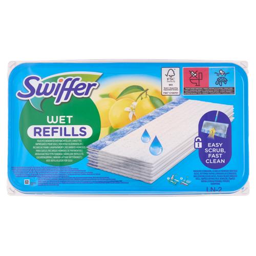 Swiffer Wet Panni Umidi Lavapavimenti Citrus Fresh - Ricarica 10 Salviette