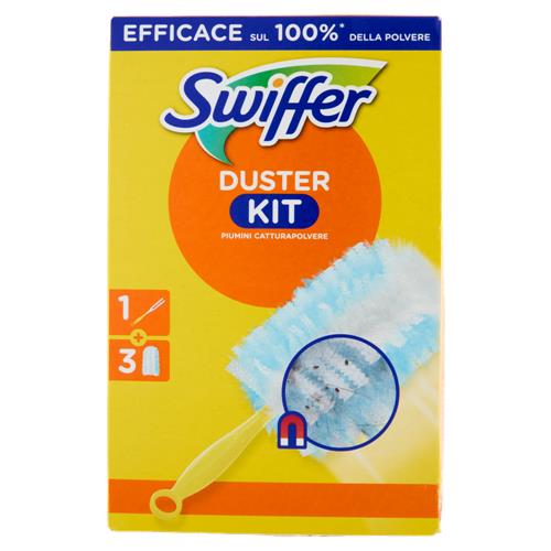 Swiffer Duster Kit Cattura Polvere (1 Manico + 3 Piumini per spolverare)