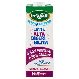 treValli Latte Alta Digeribilità Senza Grassi Vivi Forte 1000 ml