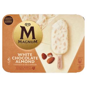 Magnum White Chocolate Almond 4 Gelati 292 g