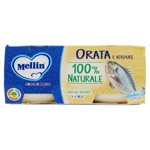 Mellin Orata e Verdure 100% Naturale Omogeneizzato 2 x 80 g