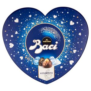 BACI PERUGINA Assortito Cioccolatini ripieni al Gianduia Scatola Maxi Cuore San Valentino 150g