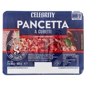 Celebrity Pancetta a Cubetti Leggermente affumicata 2 x 80 g