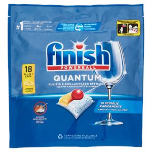 Finish Quantum Limone pastiglie lavastoviglie 18 lavaggi 187,2 g