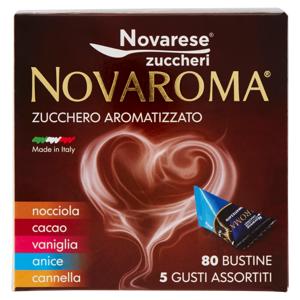 Novaroma Zucchero Aromatizzato nocciola - cacao - vaniglia - anice - cannella 80 x 5 g