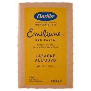Barilla for Professionals Emiliane Pasta uovo Lasagne Catering Food Service 6pz x 500g