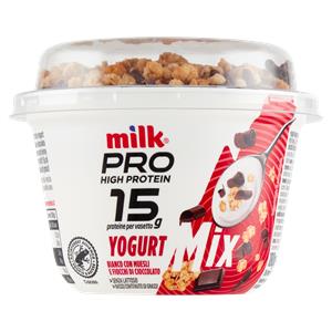 Milk Pro High Protein 15g Yogurt Bianco con Muesli e Fiocchi di Cioccolato 180 g