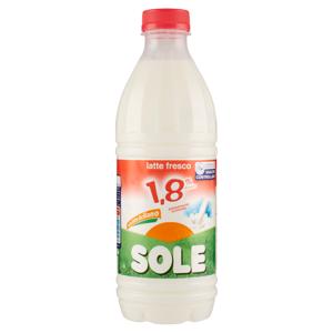 Sole 1,8% di grassi latte fresco parzialmente scremato pet 1000 ml