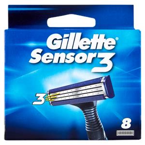 Gillette Sensor3 Rasoio da Uomo Usa e Getta a 3 Lame, 8 Rasoi