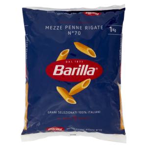 Barilla Pasta Mezze Penne Rigate n.70 100% Grano Italiano CELLO 1Kg