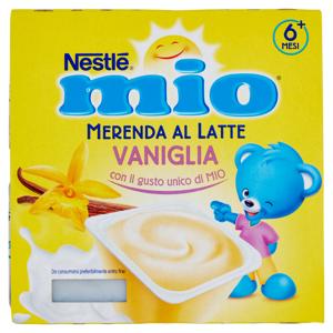 NESTLÉ MIO Merenda al Latte Vaniglia da 6 mesi 4 vasetti da 100 g