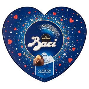 BACI PERUGINA Cioccolatini Fondenti ripieni al Gianduia Scatola Cuore San Valentino 100g