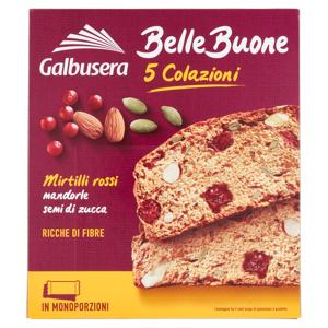 Galbusera BelleBuone 5 Colazioni Mirtilli rossi mandorle semi di zucca 5 x 40 g