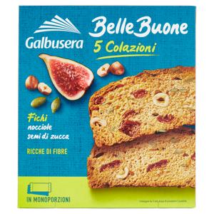 Galbusera BelleBuone 5 Colazioni Fichi nocciole semi di zucca 5 x 40 g