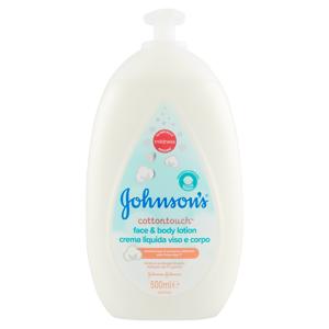 Johnson's Baby Crema Liquida Viso E Corpo Cottontouch, Per La Pelle Delicata Del Neonato, 500ml