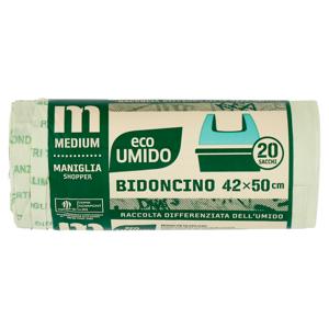eco Umido Bidoncino Medium 42x50 cm Sacchi 20 pz