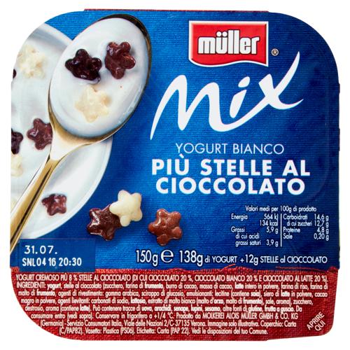müller Mix Yogurt Bianco Più Stelle al Cioccolato 150 g