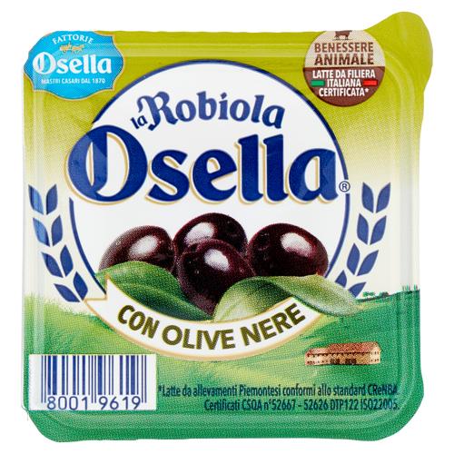 Fattorie Osella la Robiola Osella specialità di formaggio fresco con Olive Nere - 90 g
