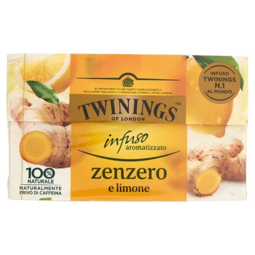 Twinings Infuso Aromatizzato Zenzero e Limone 20 x 1,5 g