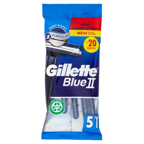 Gillette Blue II Rasoio da Uomo Usa e Getta a 2 Lame, 5 Rasoi