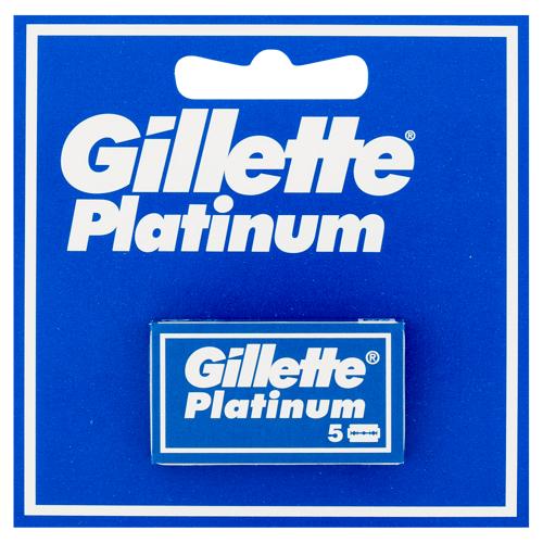 Gillette Lamette di Ricambio per Rasoio da Uomo Platinum, 5 Ricariche