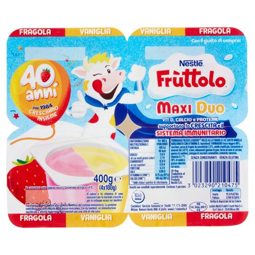 NESTLÉ FRUTTOLO Maxi Duo Fragola - Vaniglia 4 x 100 g