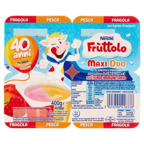 NESTLÉ FRUTTOLO Maxi Duo Fragola - Pesca 4 x 100 g