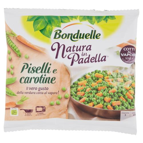 Bonduelle Natura in Padella Piselli e carotine Surgelato 450 g