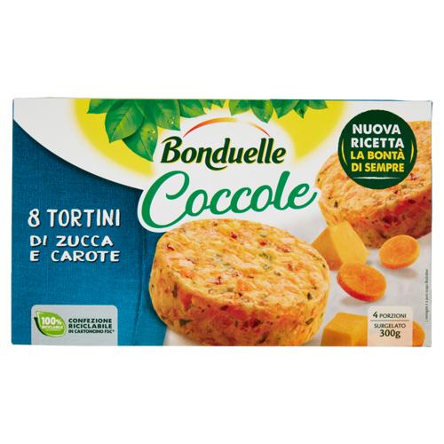 Bonduelle Coccole 8 Tortini di Zucca e Carote Surgelato 300 g