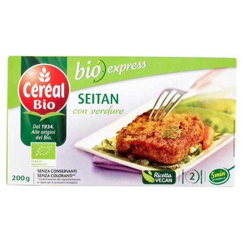 Céréal Bio express Seitan con verdure, burger vegano - 2 x 100 g