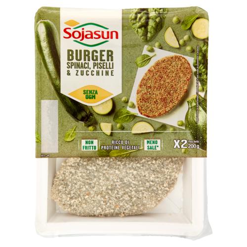 Sojasun Burger Spinaci, Piselli & Zucchine x2 200 g